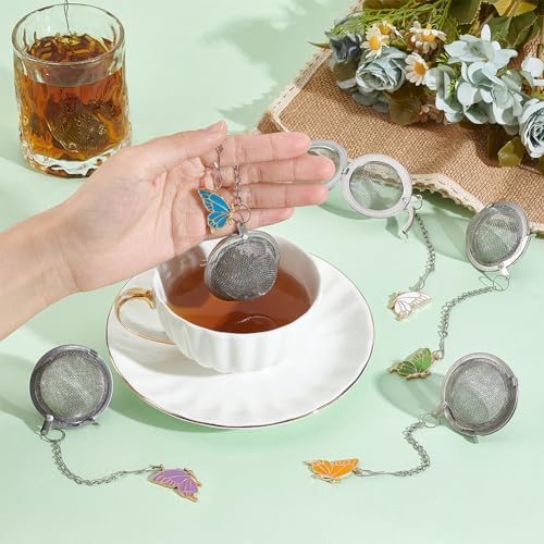 UNICRAFTALE 5pcs Round Stainless Steel Mesh Tea Infusers Round Tea