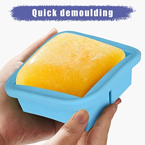 2 Cup Silicone Freezer Trays with Lid 4 Pack Silicone Freezer Molds