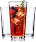 Home Essentials Stackable Clear Drinking Glasses Set of 10, 16oz