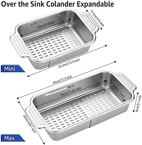 4 In 1 Collapsible Colander, 304 Stainless Steel