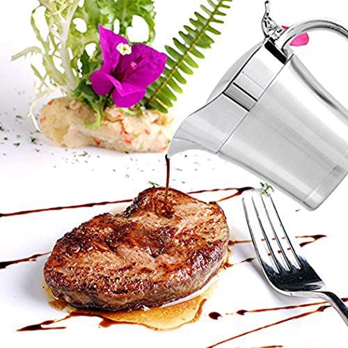 Double Insulated Gravy Boat, 26oz Stainless Steel Sauce Jug with