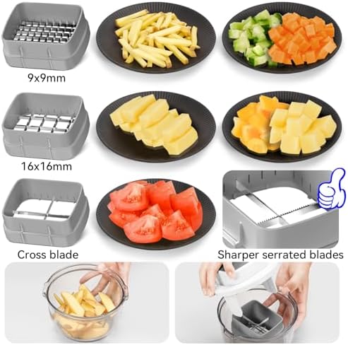 KEOUKE Multifunctional Vegetable Chopper Bowl, White