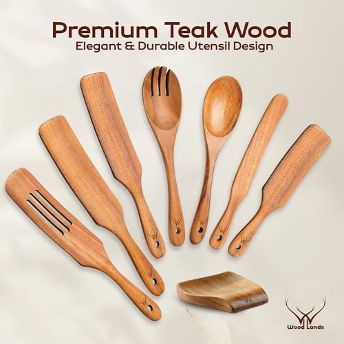 8PCS Wooden Spurtle Cooking Utensil Set