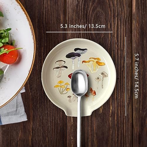 Mushroom Spoon Rest for Stove Top, Spoon Holder for Kitchen Counter