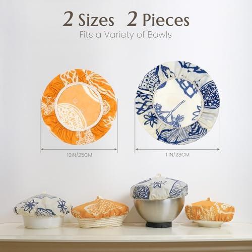 Reusable Beeswax Bowl Covers, 2 Pack, 10/11 Inch