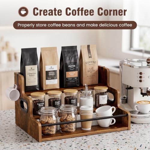 YOUDENOVA Coffee Syrup Organizer, 3-Tier Syrup Rack