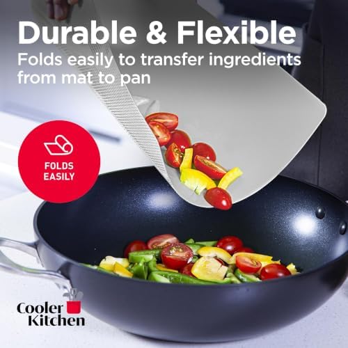 Flexible Plastic Cutting Board Mats for Kitchen, Set of 6 Thick Large