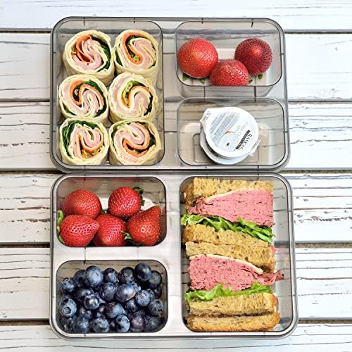 Youngever 7 Sets Thick Large Bento Lunch Box 40 Ounce, Meal Prep