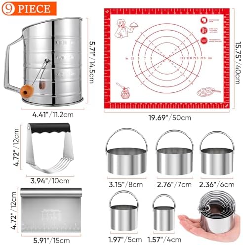 9-Piece Stainless Steel Pastry Blender Set