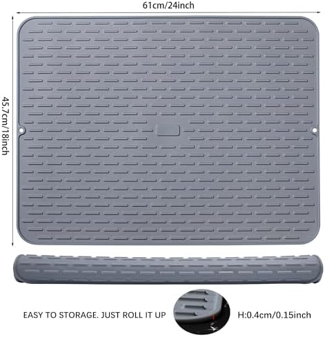 To encounter Silicone Dish Drying Mat - Extral Large 24" x 18" - Set