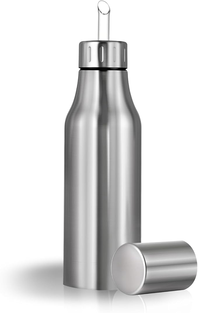Stainless Steel Oil Dispenser Bottle - 1000ML Leak-Proof Oil Container by OlBuWa