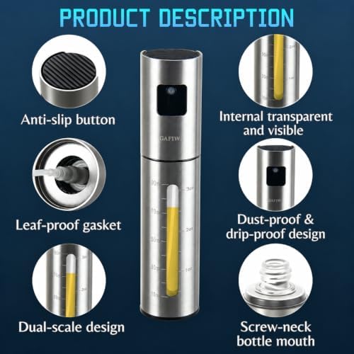 Olive Oil Sprayer, 304 Stainless Steel, 100ml