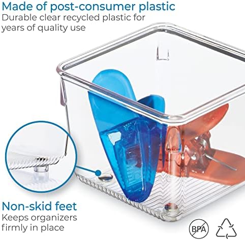 iDesign Linus Plastic Kitchen Drawer Organizer for Silverware