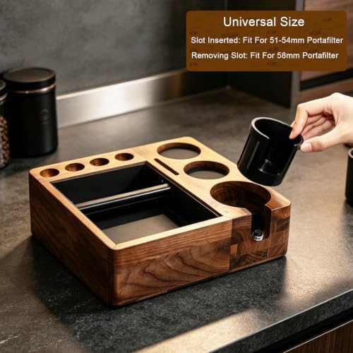Espresso tamping station knock box,tamper station,Espresso station fit