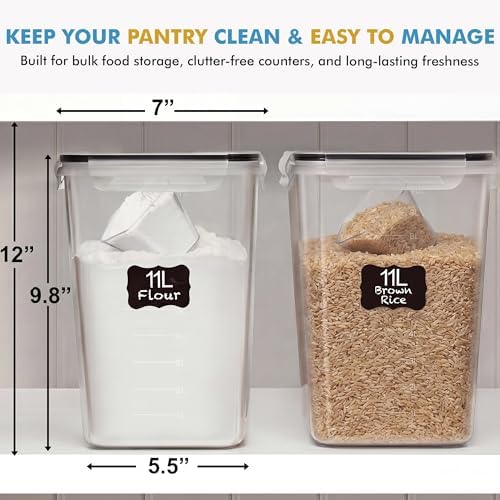 Shazo 2 PC 11L Flour Sugar Storage Containers