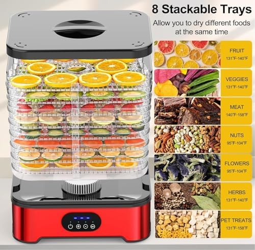 Food Dehydrator Machine, 400W, 8 Trays