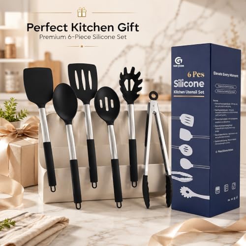 Silicone Cooking Utensils Set, 6 Pcs
