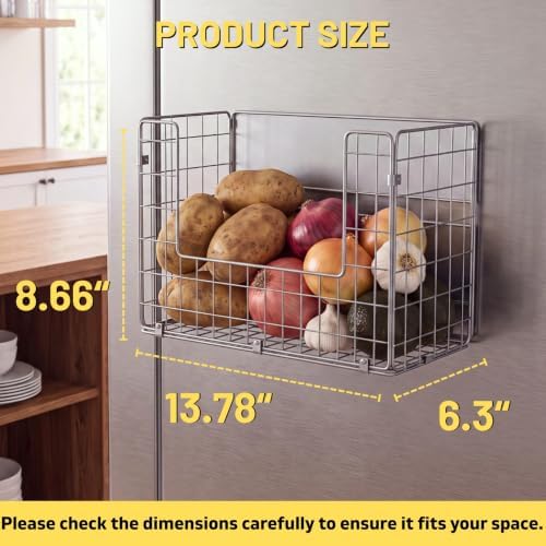 Ofiray-home Magnetic Shelf for Fridge, Large Basket for Aluminum Foil