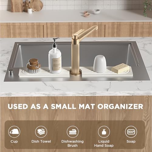 Faucet Mat for Kitchen Sink, Diatomite Stone Drying Sink Protectors