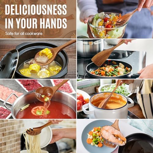 7-Piece Natural Acacia Kitchen Utensil Set