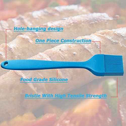 Silicone Basting Brush Set of Two Heat Resistant Long Handle Pastry