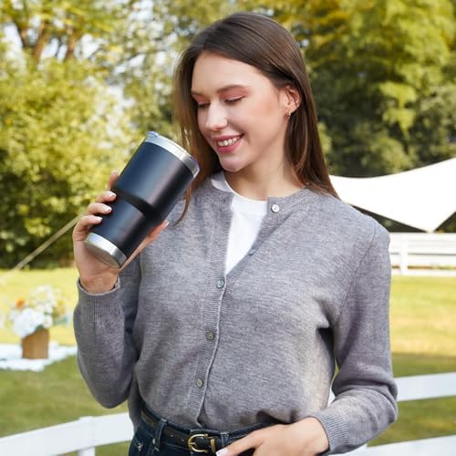 MEWAY 30oz Tumbler Double Wall Vacuum Insulated Travel Mug, Stainless
