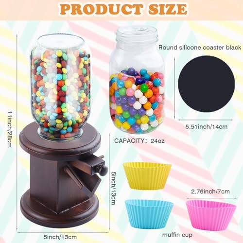 Wooden Candy Dispenser, M&M Dispenser, Cereal Dispenser Countertop