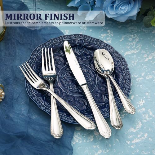18/10 Silverware Set for 4, 20 Piece Stainless Steel Cutlery Set