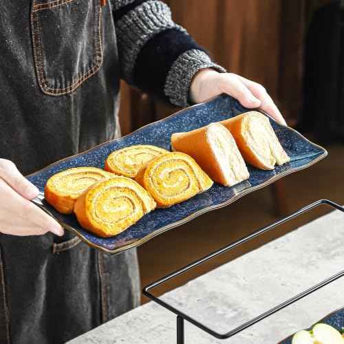 YYW 3-Tier Porcelain Serving Tray Set, 12 Inch Platters with Sturdy