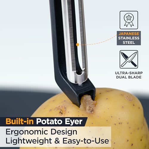 Deiss PRO Swivel Vegetable Peeler - Sharp Japan Stainless Steel Peeler