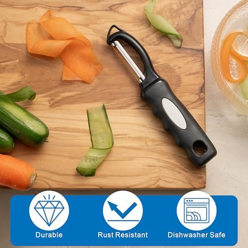 Swivel Vegetable Peeler, Soft Grip Handle and Ultra Sharp Stainless