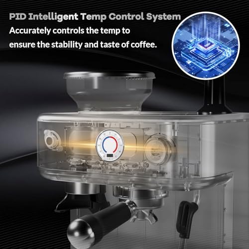 15 Bar Stainless Steel Espresso Machine with Grinder