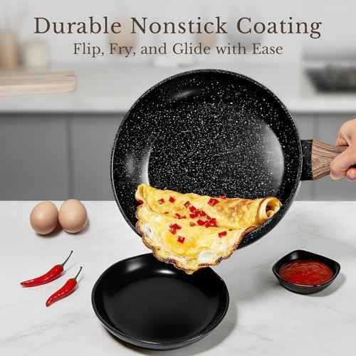 EWFEN 25 Pcs Pots and Pans Set, Nonstick Ceramic Cookware Sets