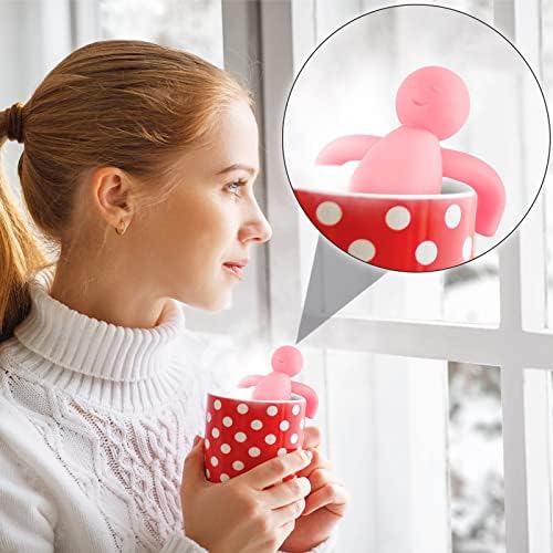 2 Pieces Tea Infuser for Loose Tea, Blue, Pink