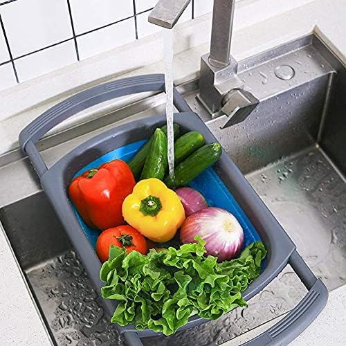 Alnicov Silicone Collapsible Colander,Colander Strainer Over The Sink