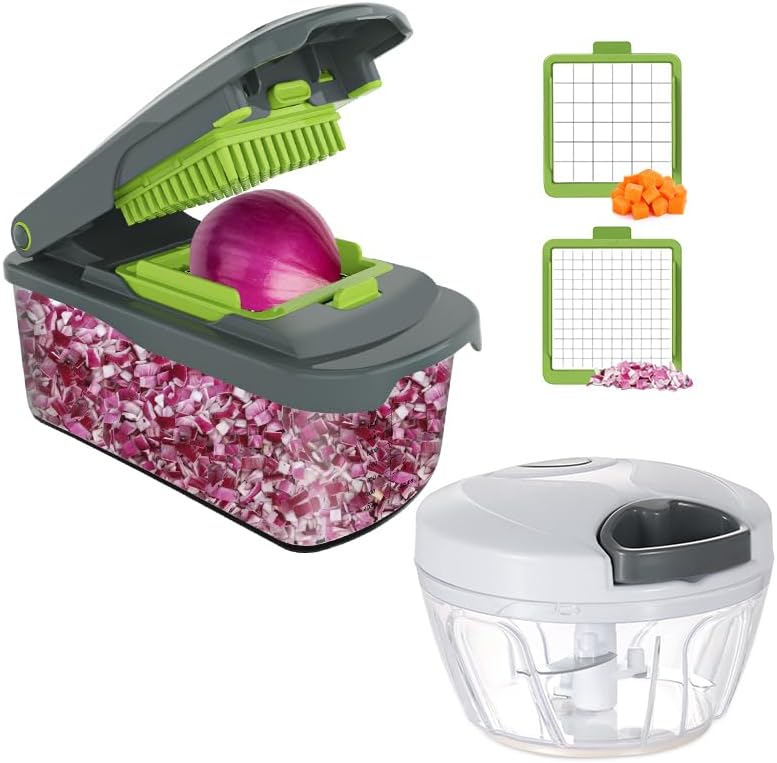 Ourokhome Vegetable Chopper Onion Cutter with Container