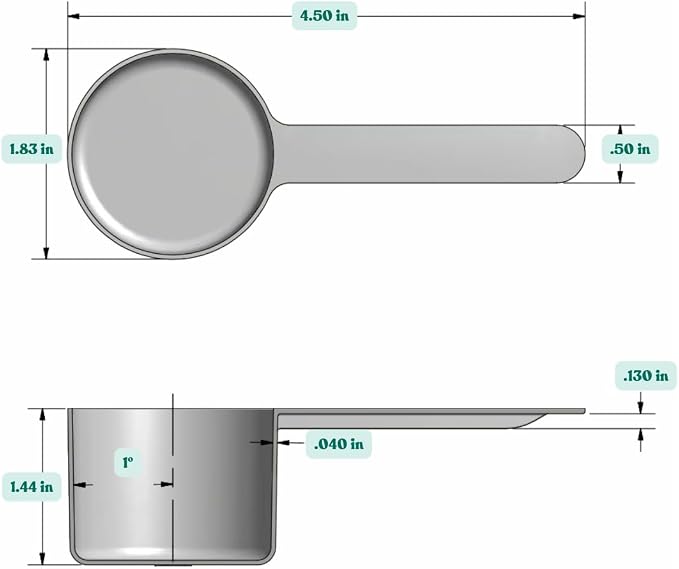 53 mL Long Handle Plastic Measuring Scoop - Image 2