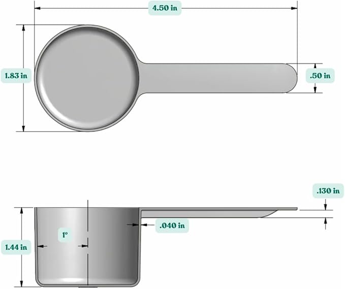 53 mL Long Handle Plastic Measuring Scoop - Image 2