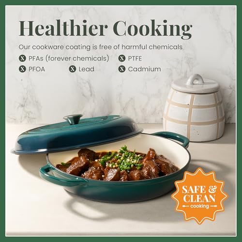 Larder & Vine 3.6 qt Enameled Cast Iron Braiser