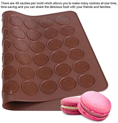 Cocoarm Macaron Silicone Mat, 48 Capacity Silicone Sheet Mat Baking