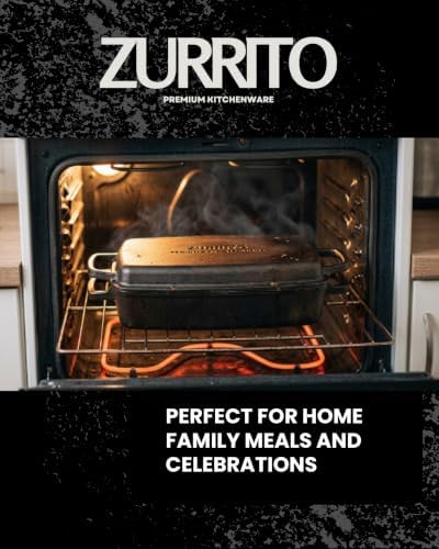 Cast Iron Dutch Oven Pan with Lid, 9x13 Baking Dish