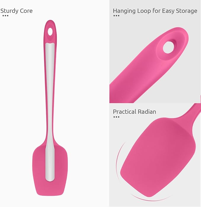 Heat Resistant Silicone Spoon Spatula: U-Taste 600ºF High Heat Flexible 11.38in - Image 6