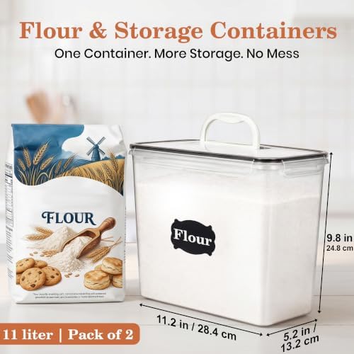 Extra Large 11L Airtight Flour Sugar Storage Containers