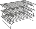3 Tier Stackable Cooling Rack for Batch Cooling, 15.8"x 10"-Black