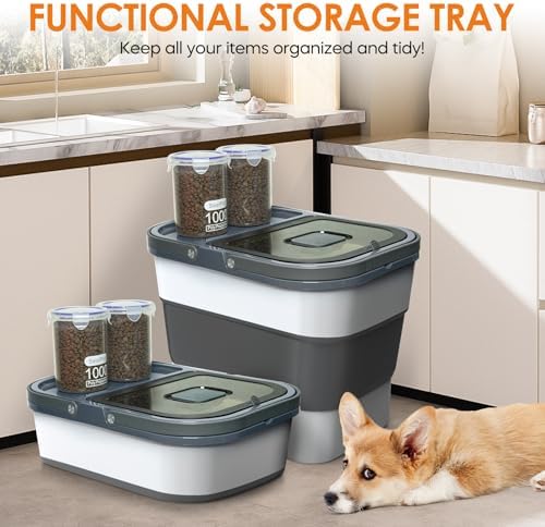 HOYTAMDAR Collapsible Dog Food Storage Containers Set – 28lbs & 35lbs