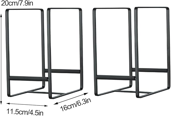 2 Pack Large Plate Holders Organizers Upright Cabinet Dish Drying Racks Metal - Image 8