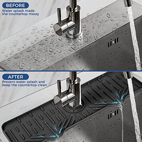 18" Kitchen Sink Faucet Splash Guard Plus Size Silicone Sink Faucet