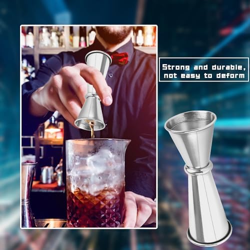 16 Pcs 2 oz 1 oz Jigger for Bartending 304 Stainless Steel Shot
