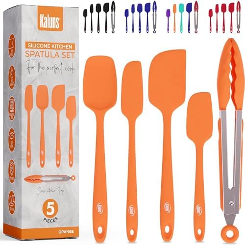 Kaluns Silicone Spatula Set, 4 Rubber Spatulas 600°F Heat Resistant