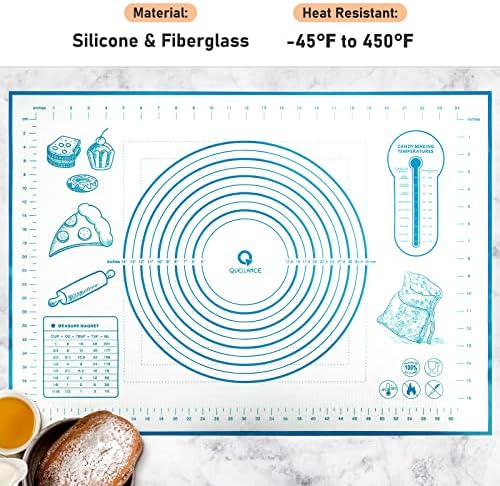 Silicone Baking Mat with Measurements, Pastry/Fondant/Dough Rolling